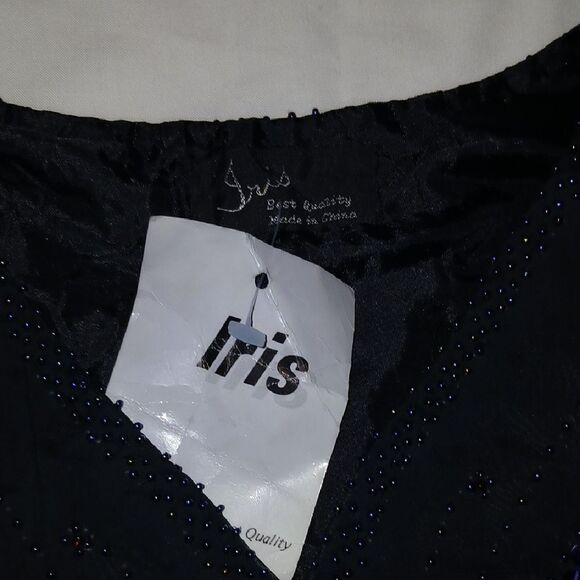 Vntg Iris Multicolor Sequin Butterfly Top - Picture 6 of 9